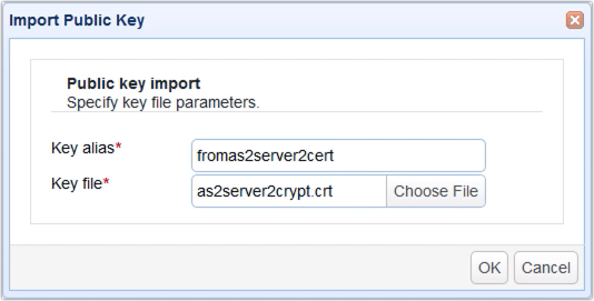 import public key as2 server